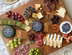 Easter cheese, chocolate and charcuterie board